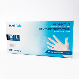 MediSafe Protective Disposable Vinyl Gloves 100/box